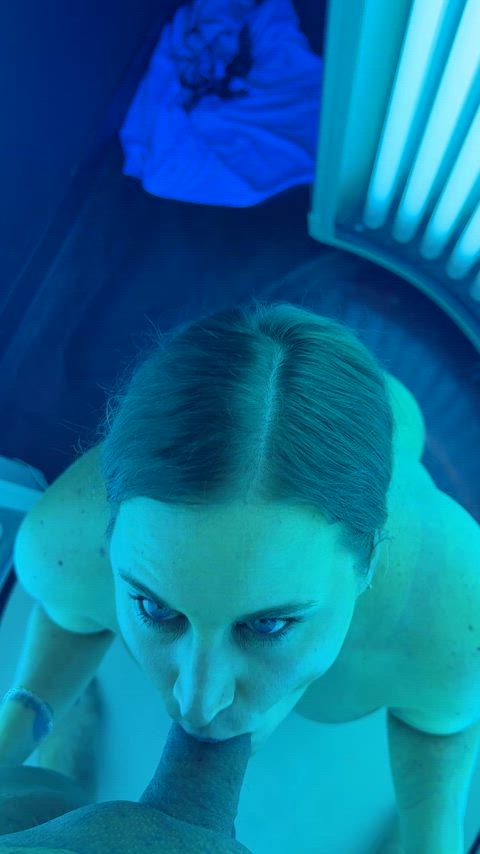 Give me your cock while I tan