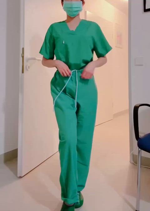 I usually wear match lingerie under scrubs..  just in case I get rushed to the ER, at least I‘ll look nice