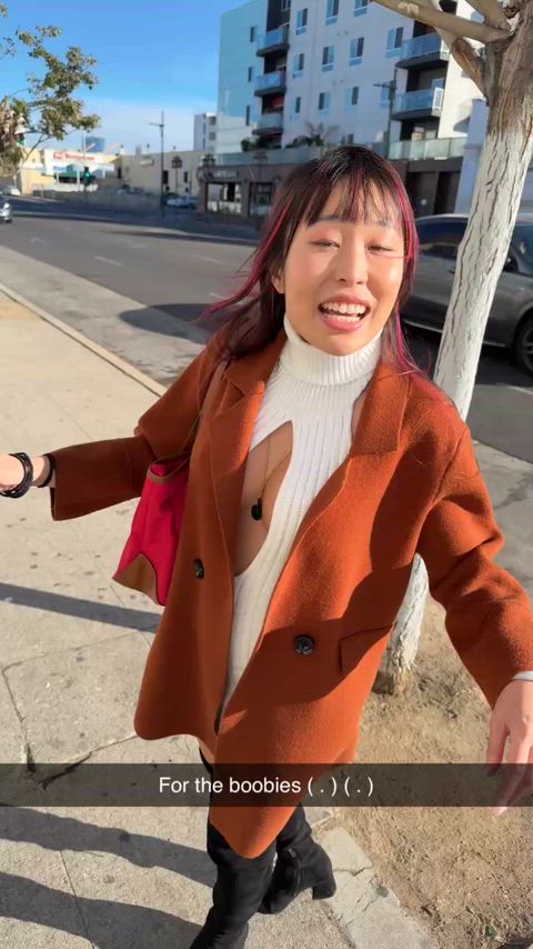Asian Asianhotwife Boobs Couple Flashing r/AsianPorn r/AsiansGoneWild Porn GIF by layndare