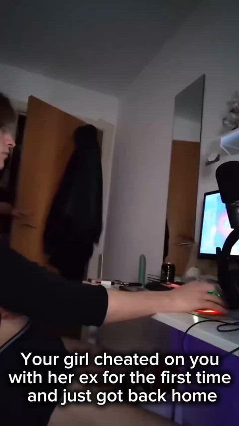 She looks at you, and you’re completely unaware you’re licking her clean after him