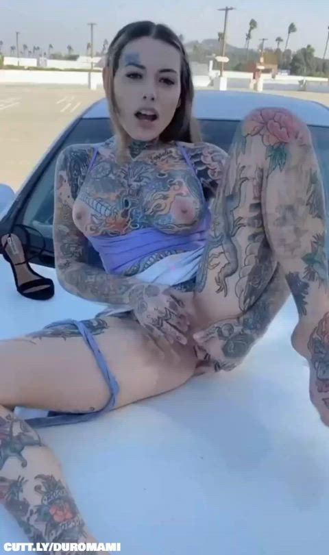 Amateur Car Exhibitionist Masturbating Nudity Public Tattoo Trashy Trashy Boners Porn GIF by duromami