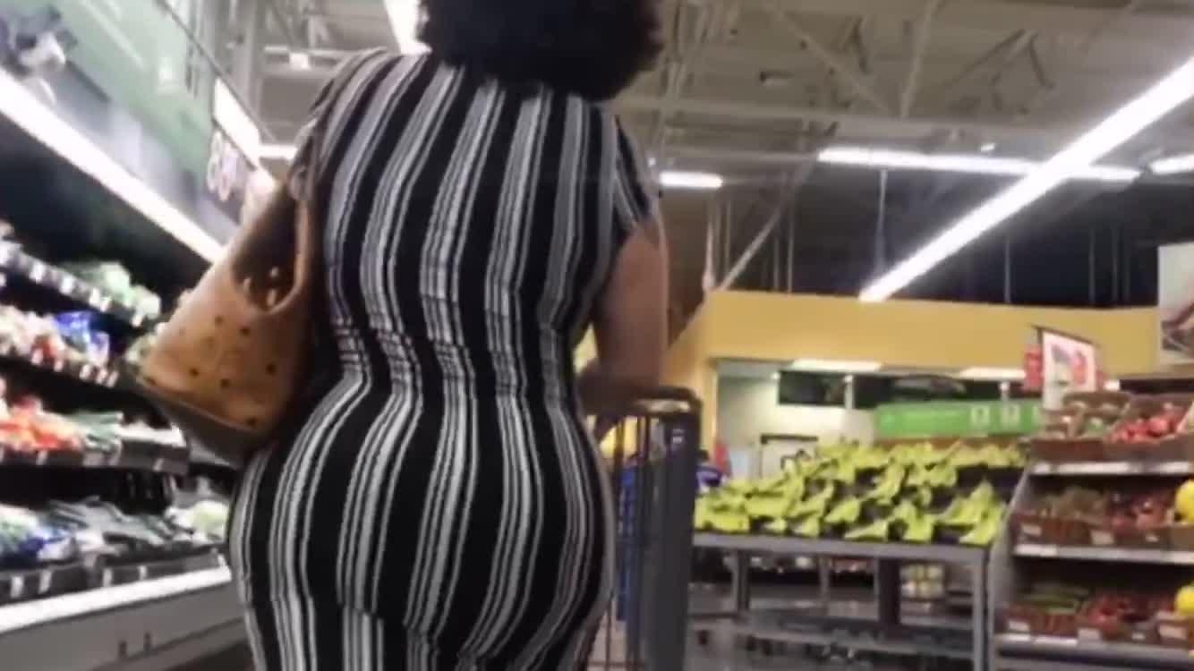Following mom at the store
