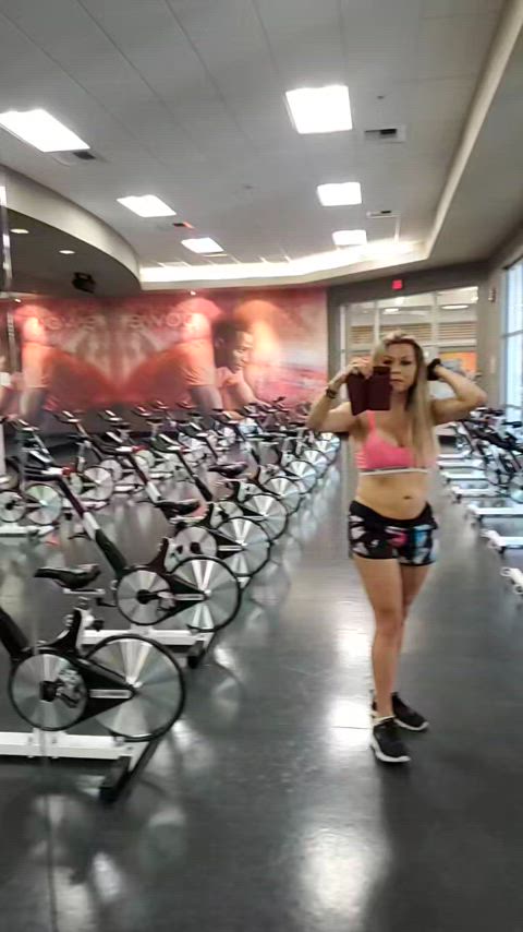 It's hot in the gym today