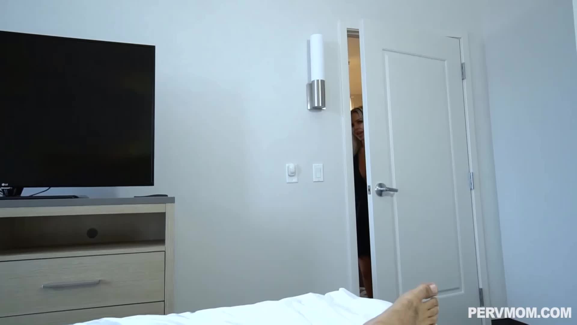 Nina Elle taking off robe