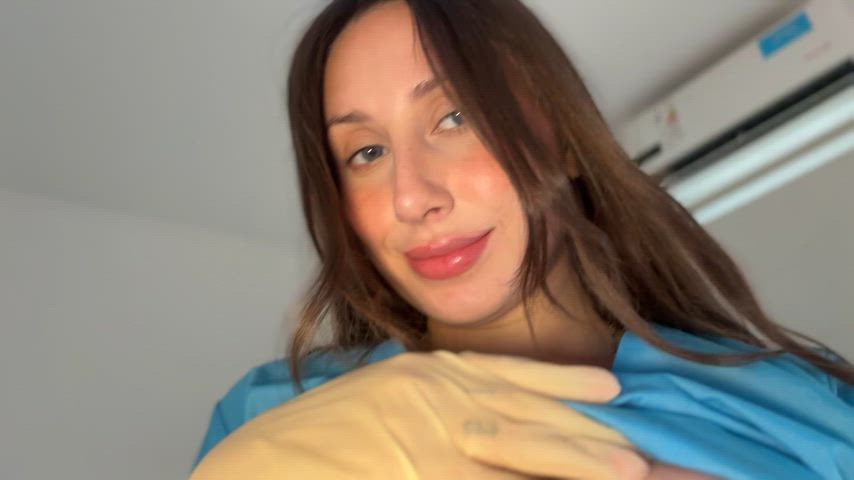 Not many nurse will ask but if you asked you to suck my tits Wld you do it ?