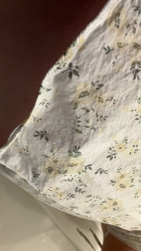 Careful now… curiosity has its rewards under this skirt