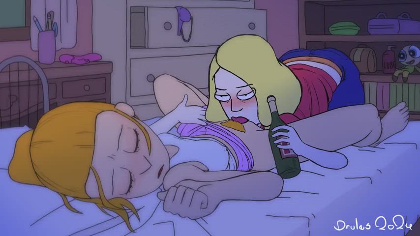 Drunk Beth eating out Summer pussy (drules) [Rick and Morty]