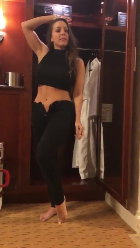 Stripping down and jumping in bed