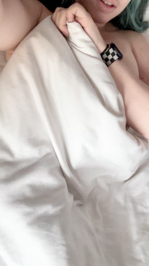 Me and my boobs are all alone in bed