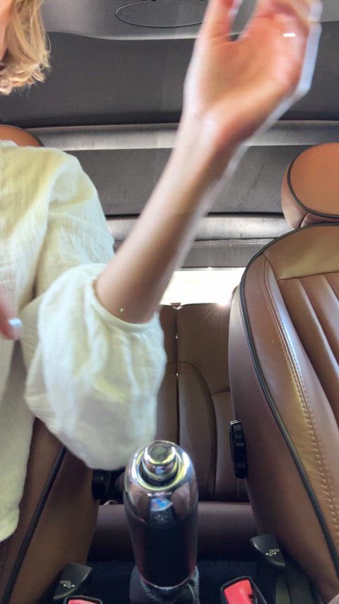 Playful fun in the car