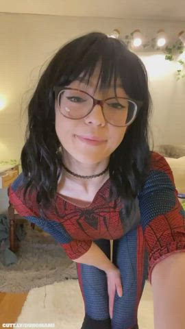 Ass Cosplay Costume Cute Glasses Petite Pretty Pussy Teen Porn GIF by duromami