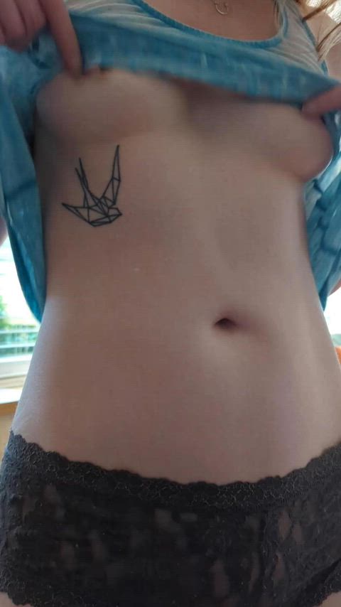 Prominent nips to suck while we fuck.