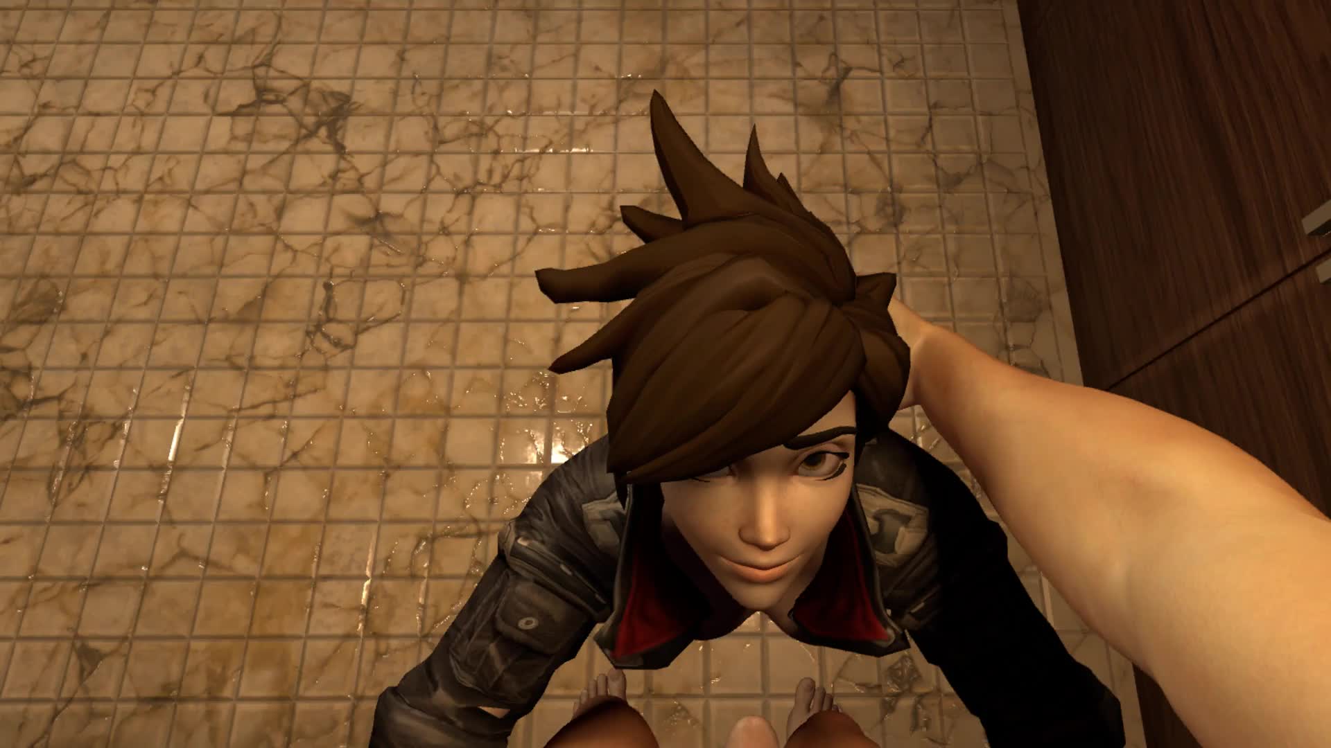 Tracer gives a blowjob