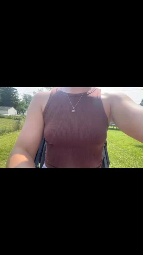 next time i'll have to cut the grass topless
