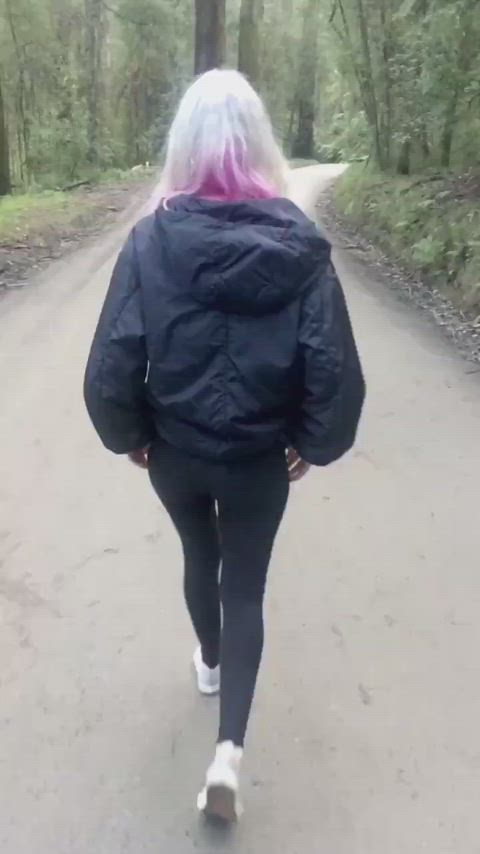 Flashing my ass while going on a hike