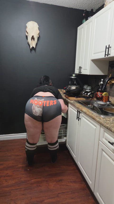 Amateur Ass Bent Over Big Ass Creampie Freeuse Goth OnlyFans Submissive Porn GIF by livingdeaddani