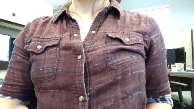 Tit drop at work, since my coworker stepped away.