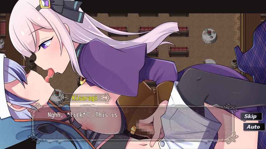 Kisaragi giving a handjob.