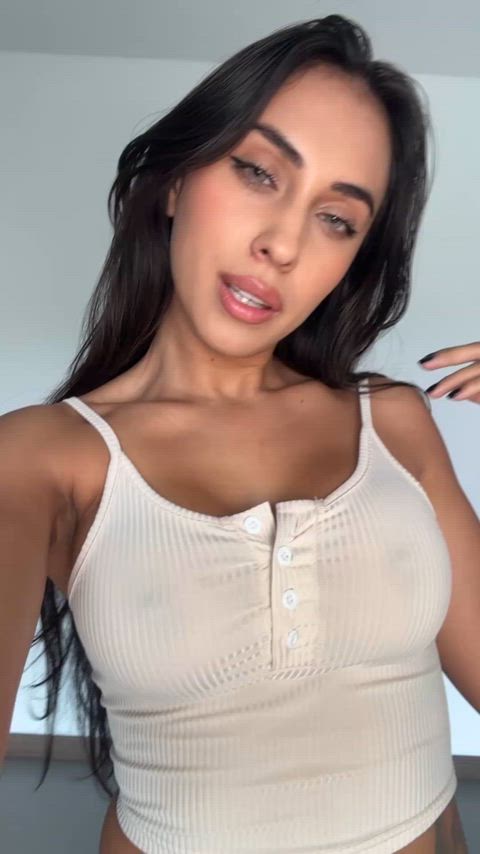 Tight top, braless, every move counts