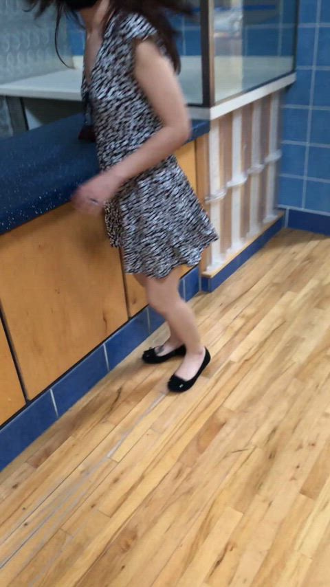 Wearing nothing but my flower dress and flats