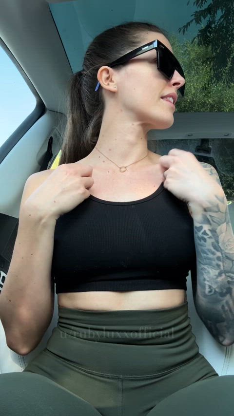 Flashing in the car