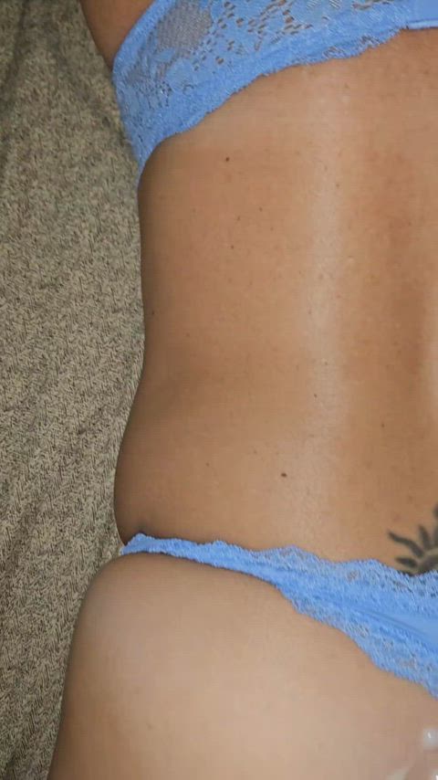 He loves cumming all over my panties!