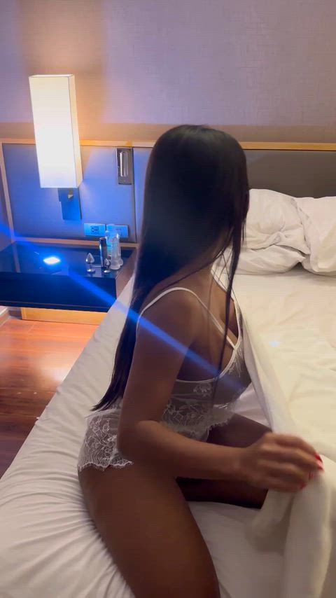 Getting ready for a fun night with her