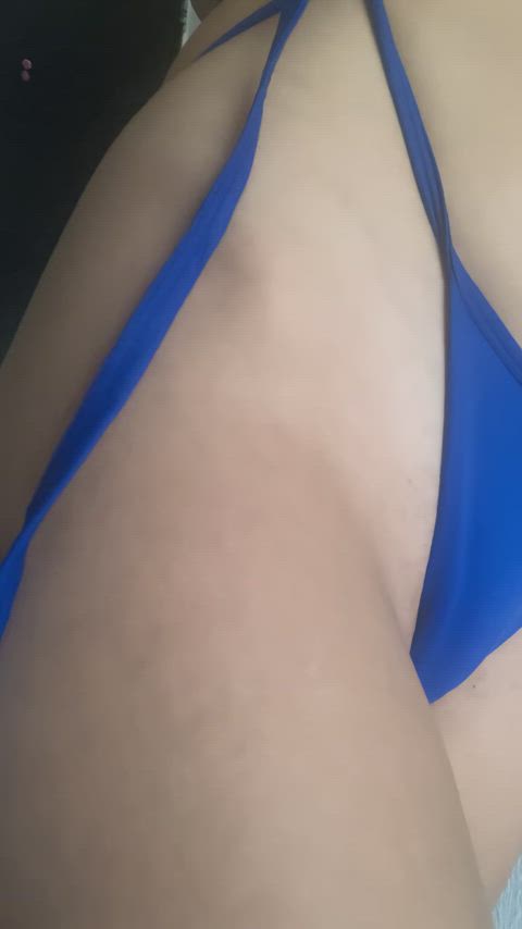 Do you like how this bikini hugs my curves? 🍑 ☀️ 🌴