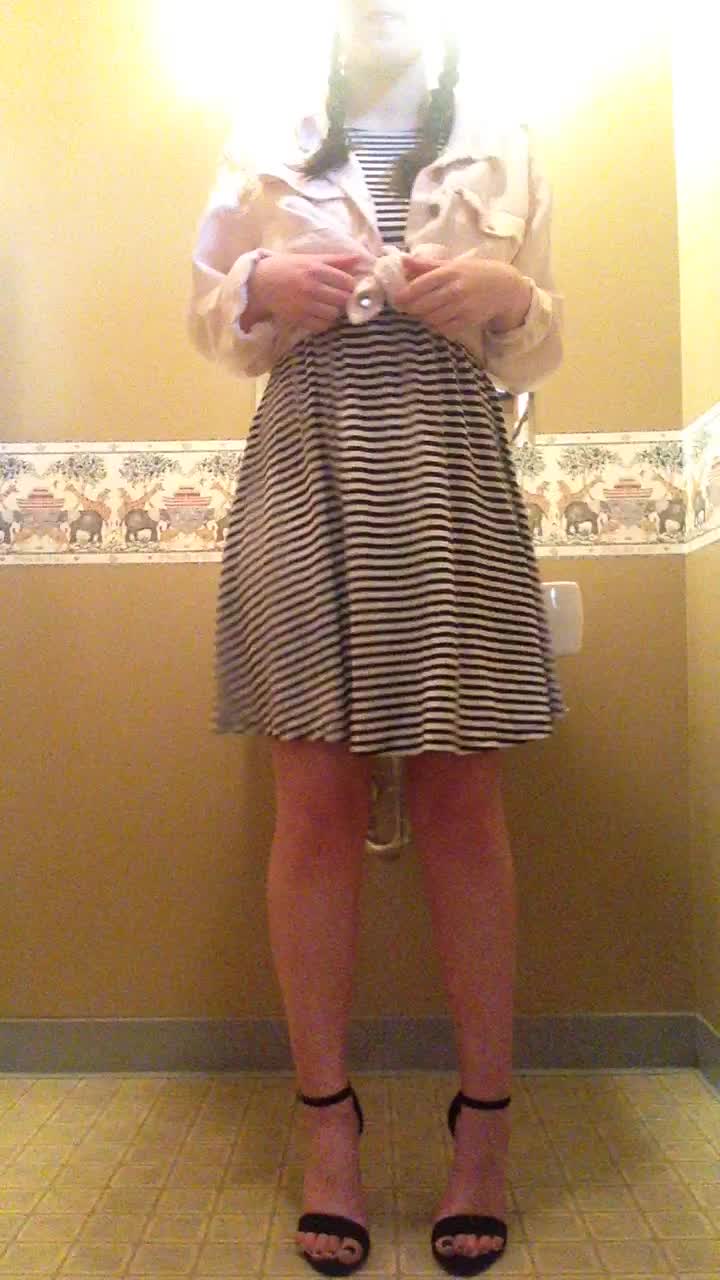 No bra or panties under my church dress