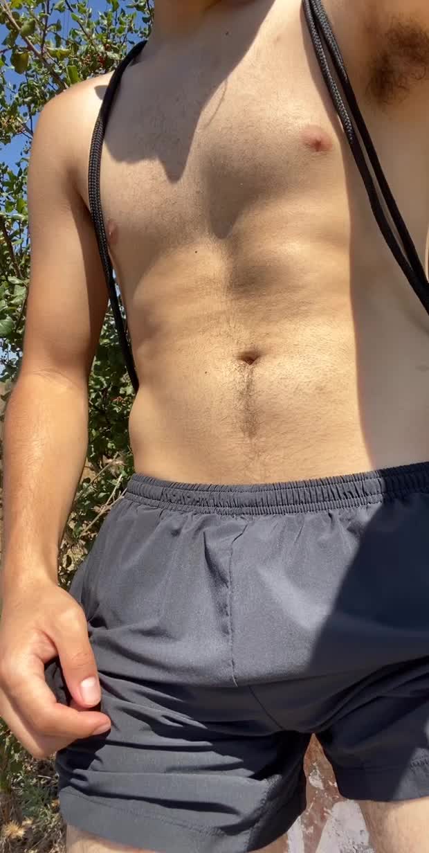 I should just start hiking naked