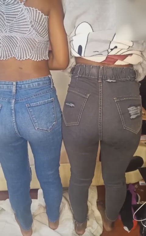 My friend came over and soaked her jeans with me