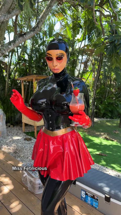 Big Tits Catsuit Corset Fetish Kinky Latex Latex Gloves OnlyFans Rubber Solo Porn GIF by missfetilicious