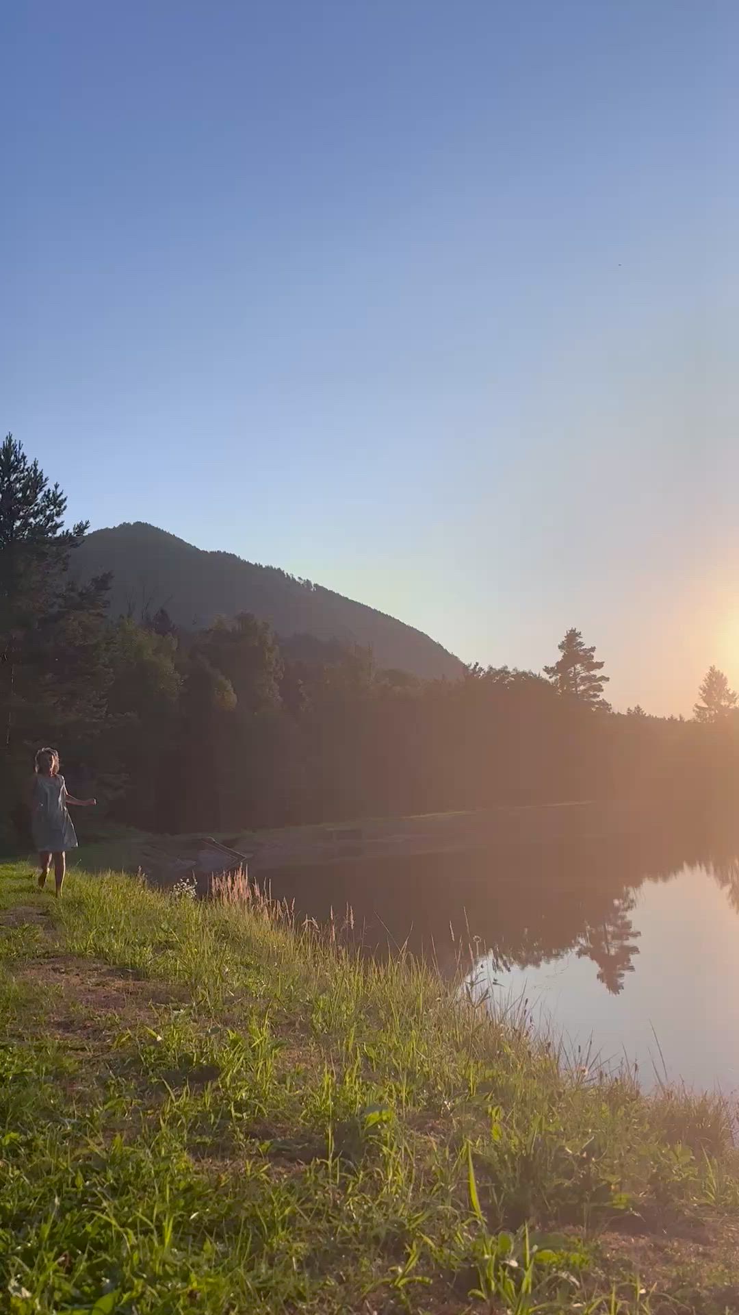Golden hour in a local park [gif]
