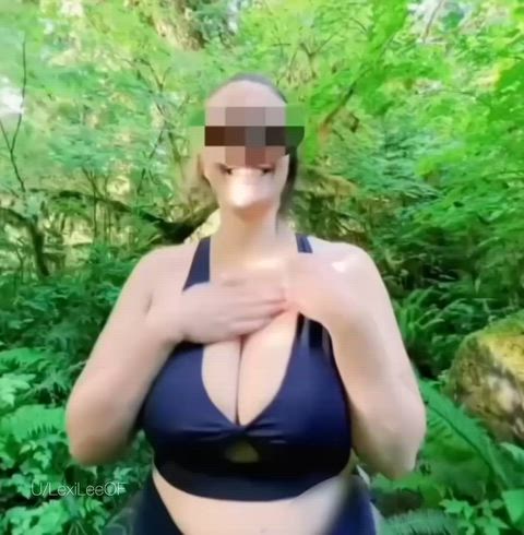 Having a little fun on the hiking trail