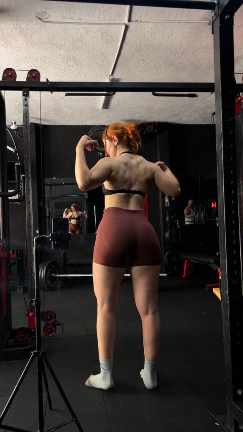 Booty shaping up from the gym grind