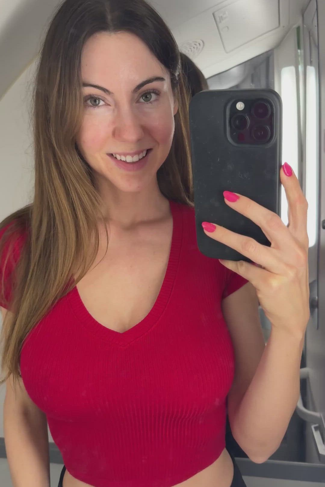 Airplane, Big Tits, Natural, Natural Tits, Reveal, Titty Drop