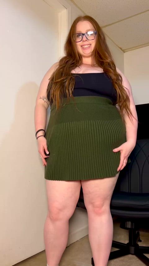 Hiding all this belly under my skirt ;)