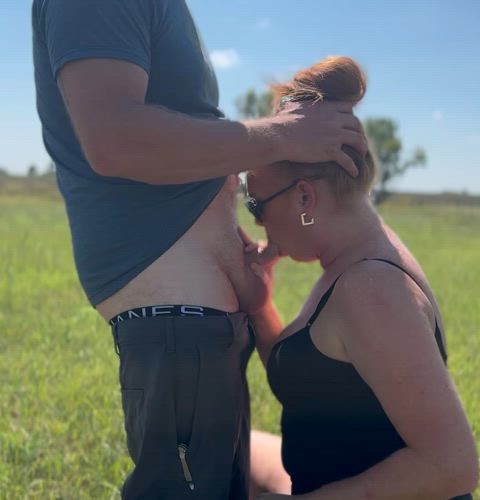 Blow jobs in nature are the best