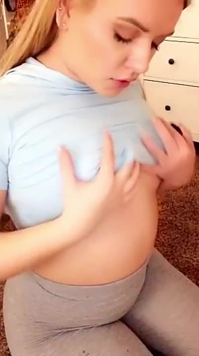 Sexy youtube try-on girl plays with herself