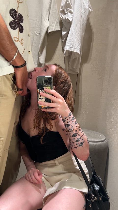 When you’re trying to get him hard in public but he’s nervous