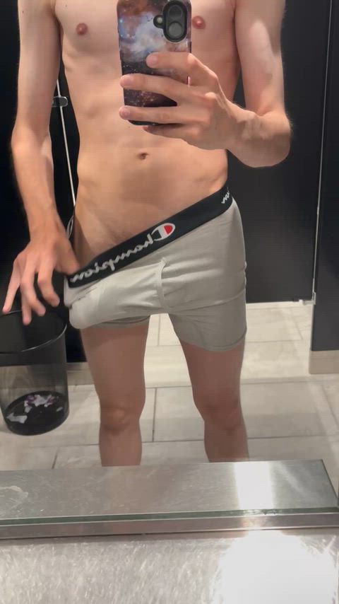 Whipping it out at the gym