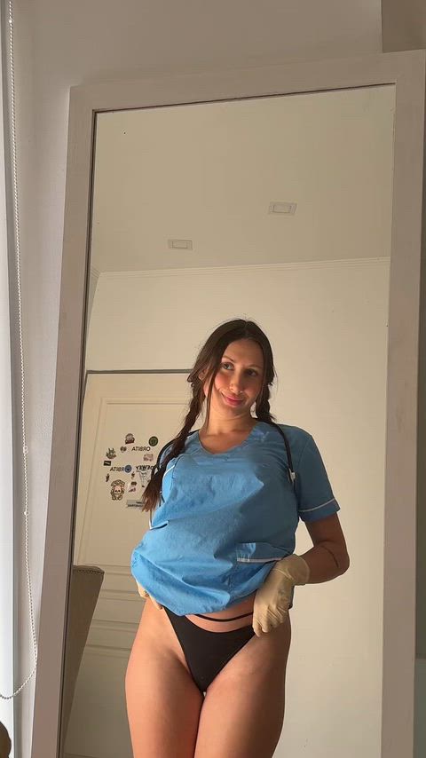 Do you want to see what I can do in scrubs?