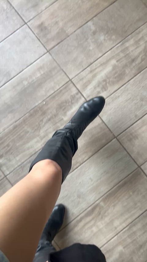 Todays fit! love how long my legs are lookin in this boots. How do I look?