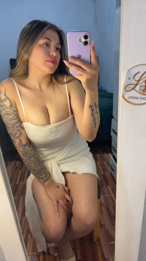 Suck what I left on my tits