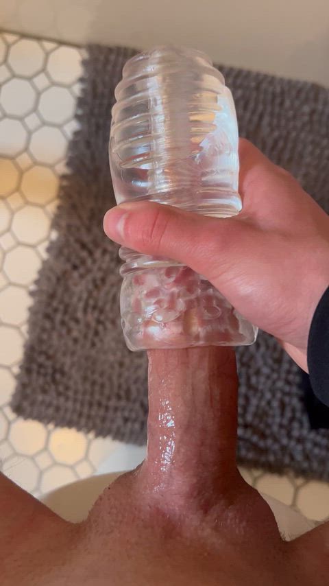 Edging with my clear fleshlight;)