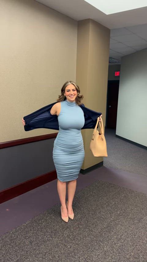 Busty MILF Heading to Work