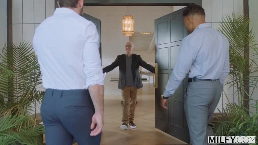 Hotwife Brandi Love Interviews Hubby’s New Interns – One Look at Her in Lingerie and Both Boys Are Balls-Deep in Minutes