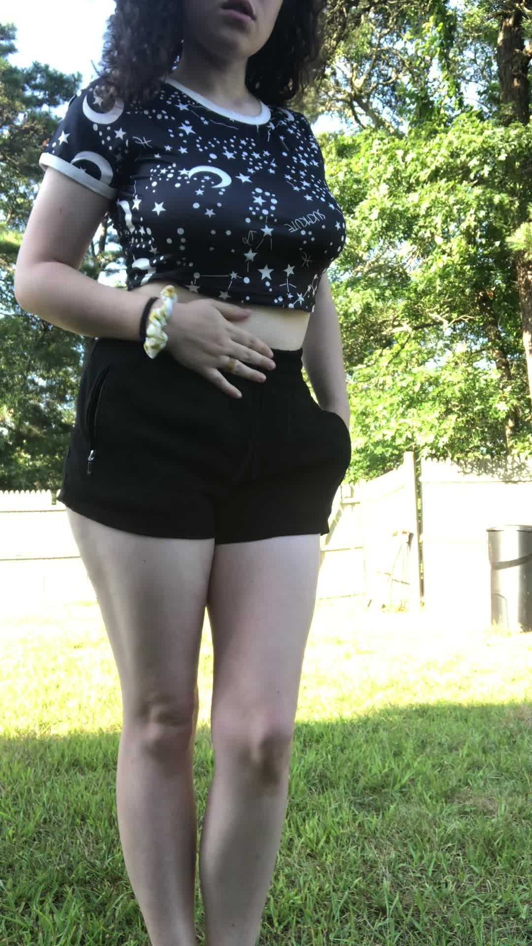 titty drop in the backyard