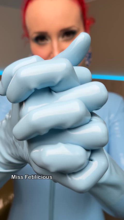 ASMR Catsuit Fetish Kinky Latex Latex Gloves OnlyFans Red Hair Redhead Rubber Porn GIF by missfetilicious