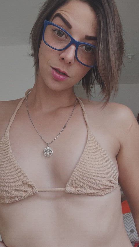 This bikini is new, but I prefer to show my tits